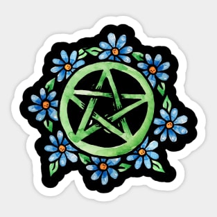 Floral Pentagram Sticker